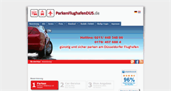 Desktop Screenshot of parkenflughafendus.de