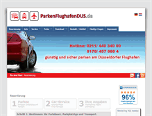 Tablet Screenshot of parkenflughafendus.de
